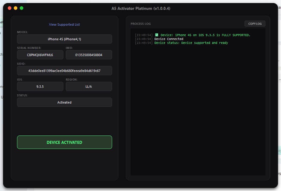 A5 Activator Platinum